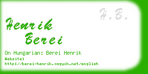 henrik berei business card